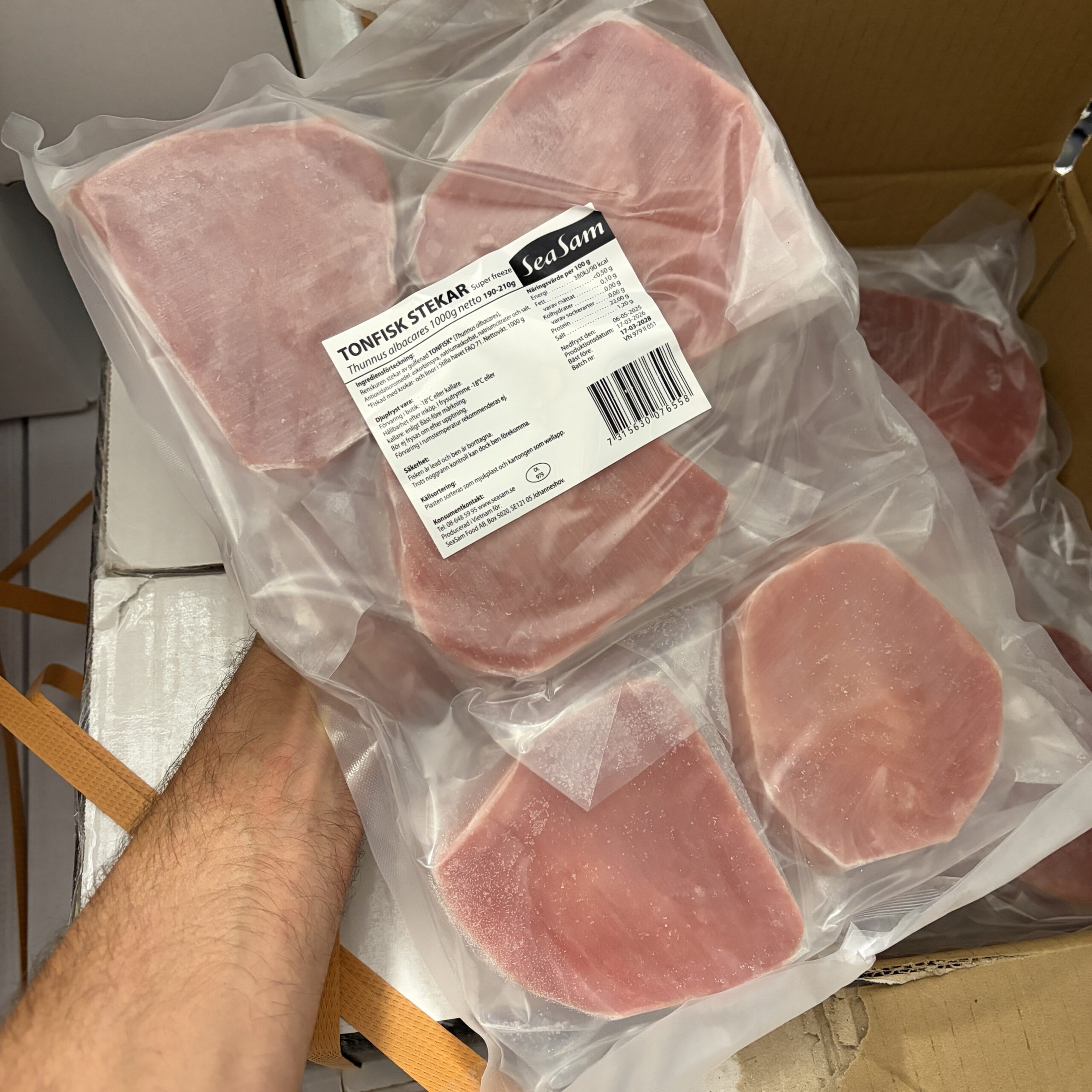 Fryst Tonfisk i Skivor 1kg