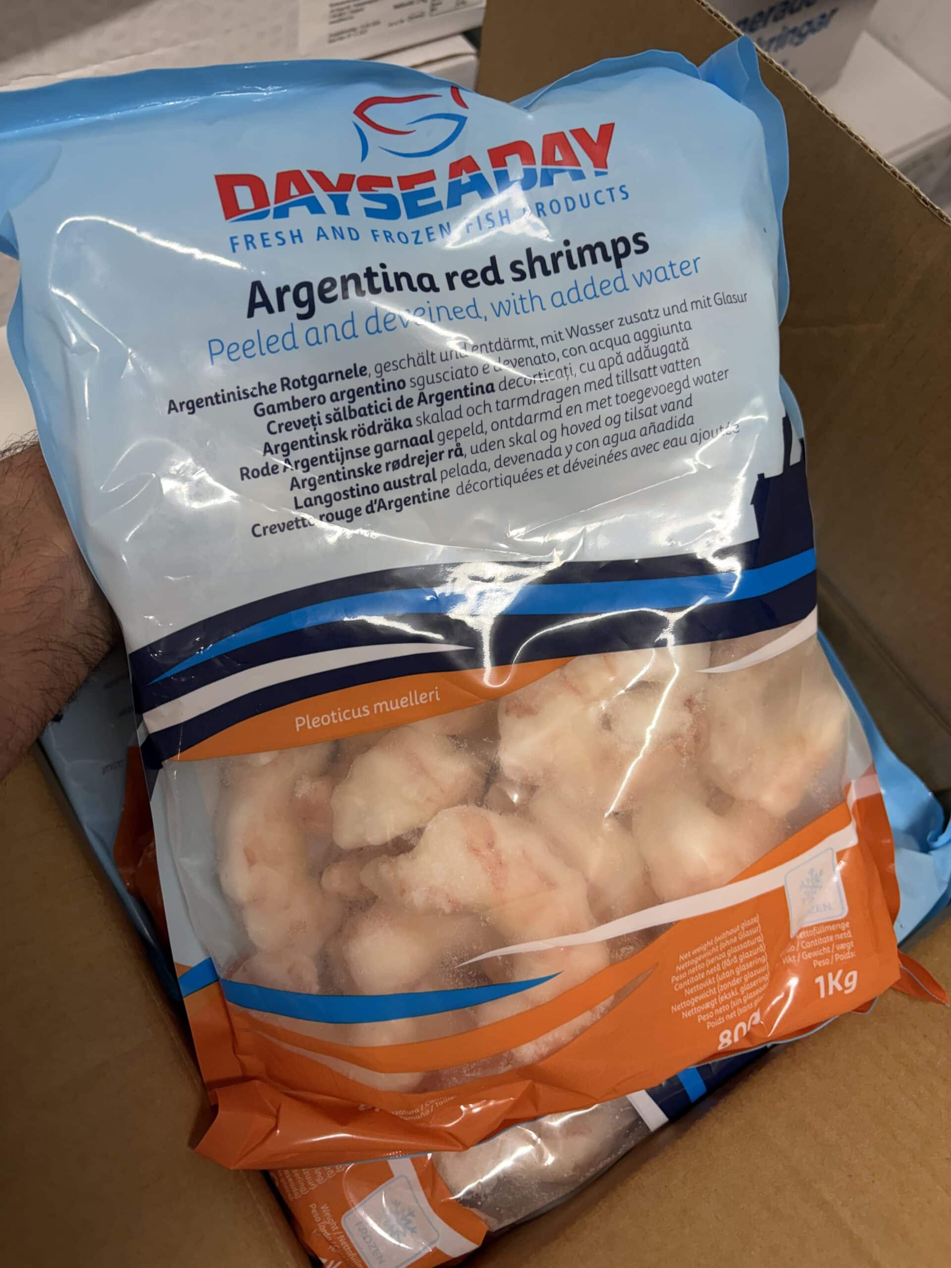 Argentinska Rödräkor 8/12 utan skal